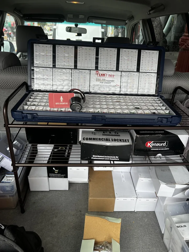 Lock stock carried in the van